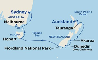 13-Дневен коледен круиз от Оукланд до Сидни на борда на Majestic Princess