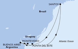 8-Дневен круиз на борда на MSC Poesia - Бразилия, Уругвай, Аржентина
