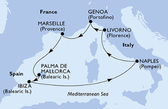 8-Дневни круизи от Ливорно, Италия на MSC Fantasia 2019
