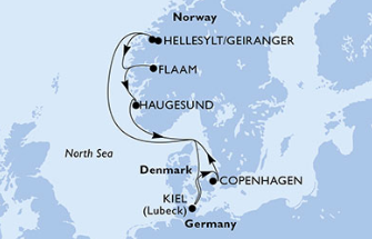 8-Дневен круиз - Германия, Дания, Норвегия на борда на MSC Meraviglia